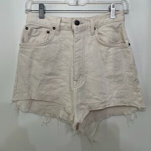 Imogene + Willie Catherine Cutoff Denim Jean Shorts Cream Off White Women’s 27